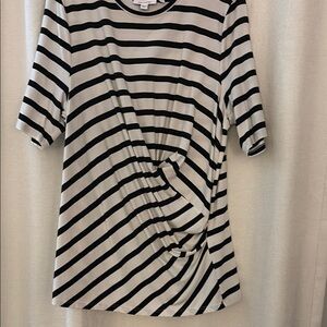 Striped Black and White Women's Top